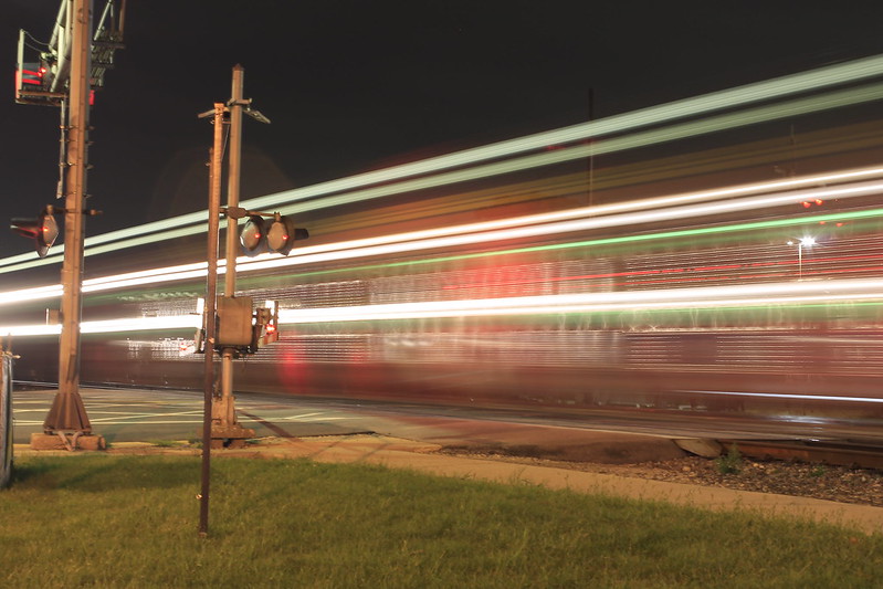 BNSF Train in motion